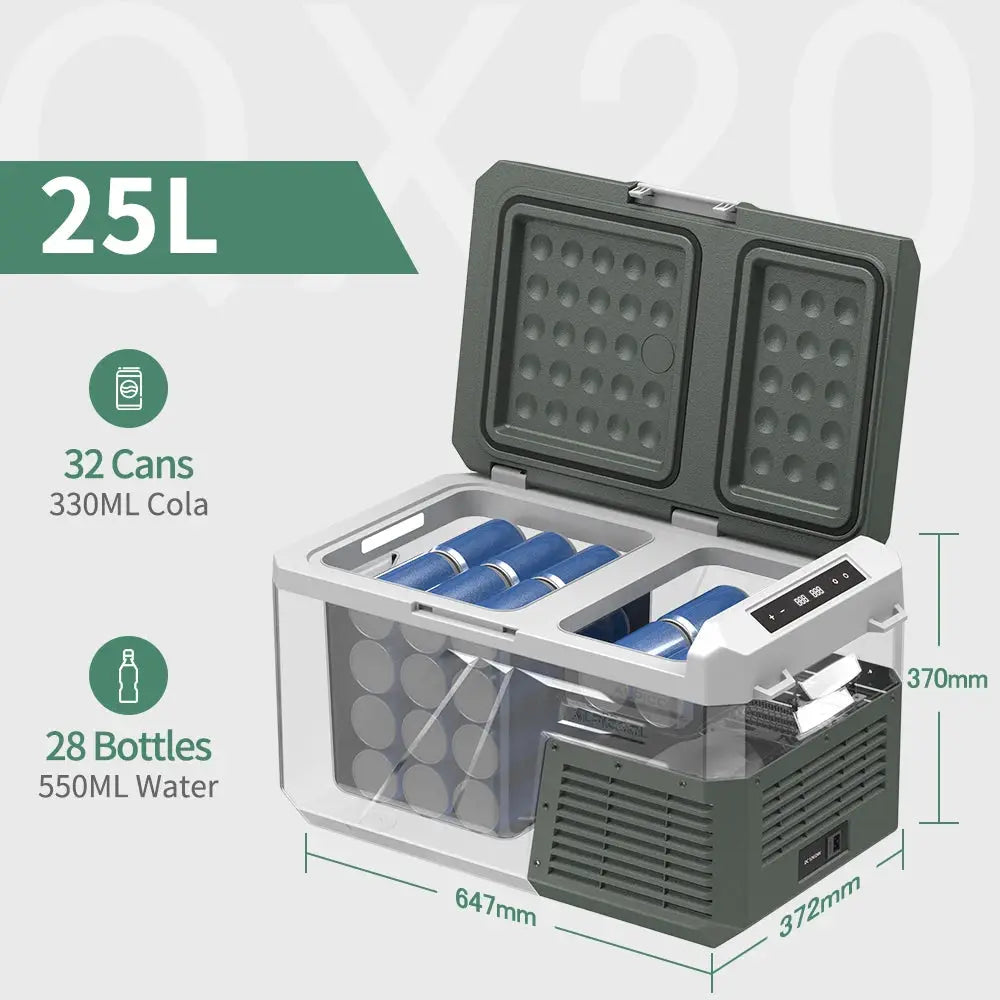 Alpicool QX 25L 30L 40L Car Refrigerator 12/24V DC 100-240V AC Fridge Freezer Dual Zone Portable Compressor Cooler for Camping from PriceLows™