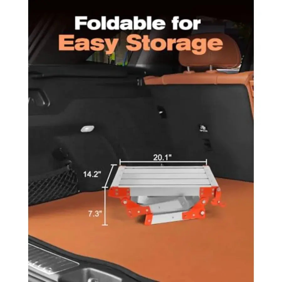 Foldable RV Step Stool with Rubber Feet Heavy Duty Aluminum Work Platform for RV Entry Trailer Camper Fishing and Outdoors from PriceLows™