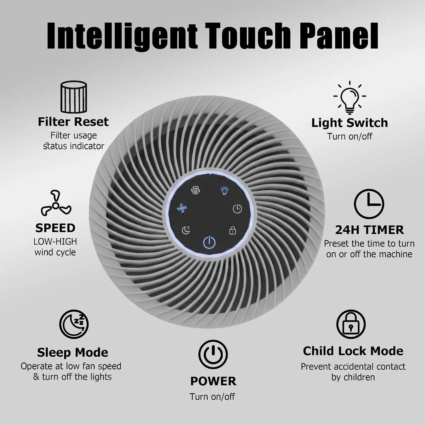 Air Purifier | 1073 Sq Ft Coverage | H13 Washable Filter