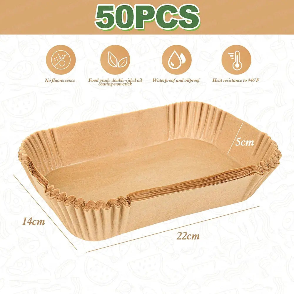Air Fryer Parchment Liners | 22x14 cm | Ninja DZ201 DZ401 FG551 | Disposable
