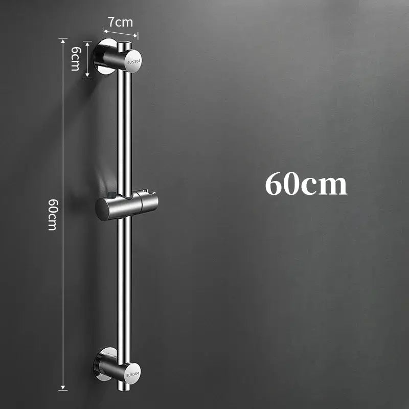 Stainless Steel Wall Mounted Black Bath Sliding Bar Wall Mounted Adjustable Rail Handheld Shower Head Rod Bathroom Accessories from PriceLows™
