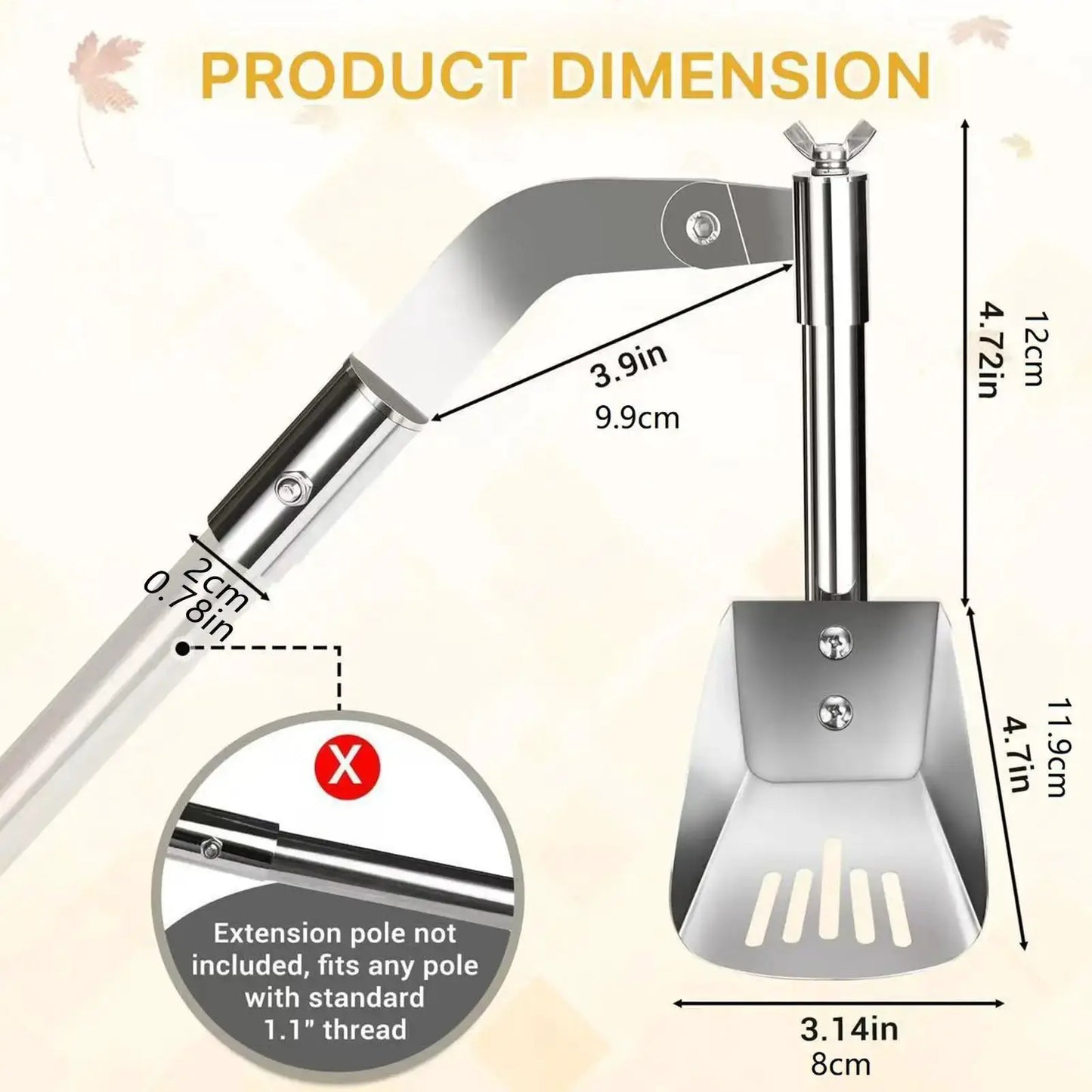 Gutter Cleaning Scoop Gutter Cleaning Shovel For Garden Ditch Villas Rustproof Stainless Steel Drainage Maintenance Cleaner from PriceLows™