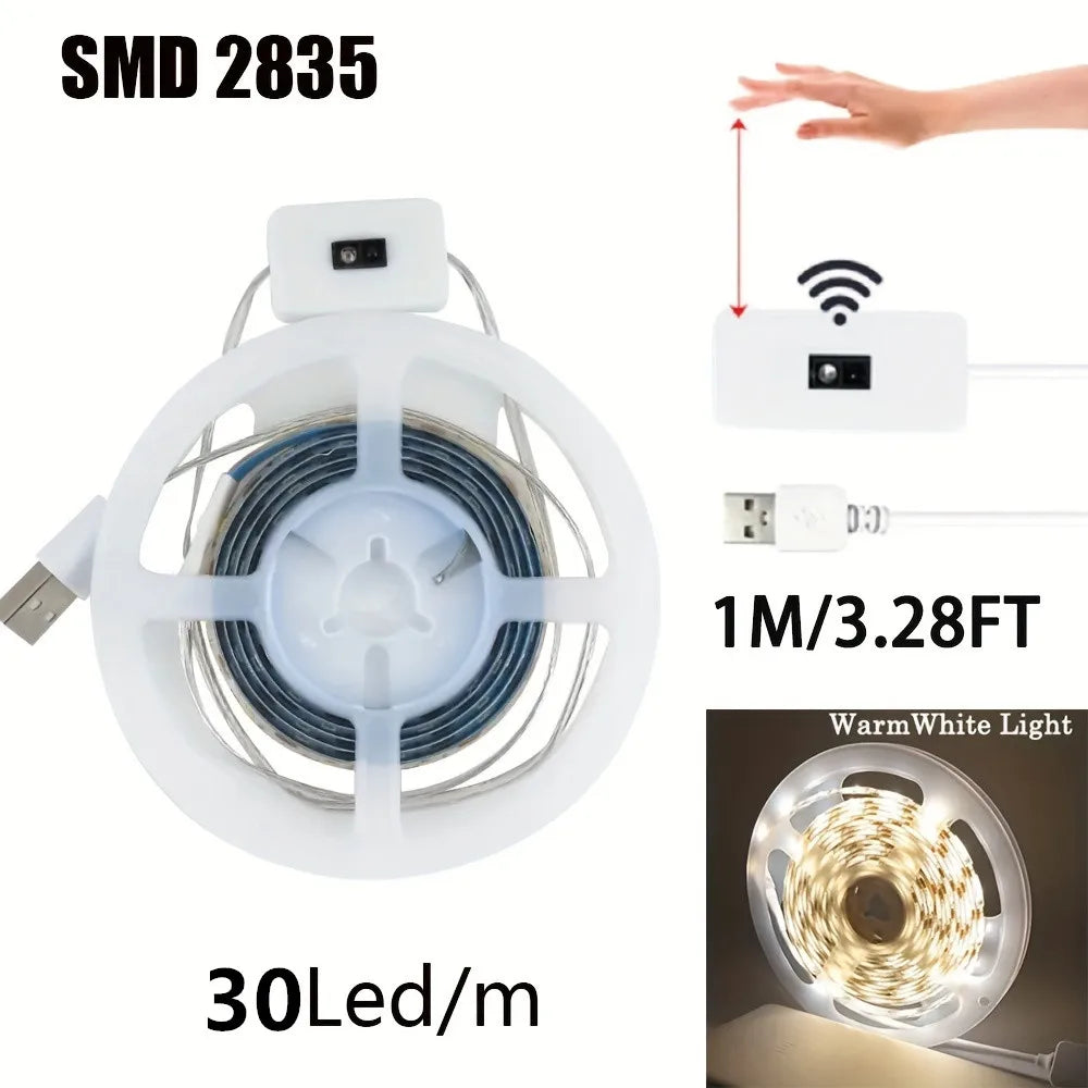 LED Strip Lights | 1M Length | 60 LEDs/M | USB Powered 5V Dimmable Gesture Sensor