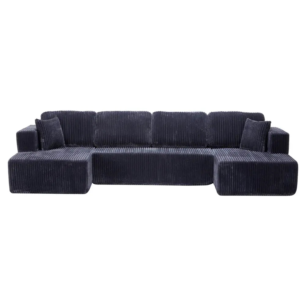 U Shape Modular Sectional Sofa | Corduroy | Sleeper Sofa | Width 2000-2400mm from PriceLows™