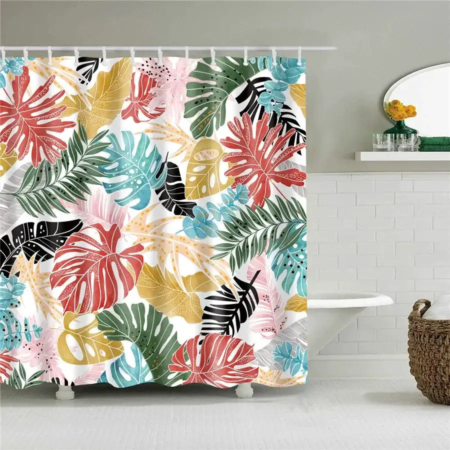 3D Flower Plum Blossom Lotus Lavender Rose Shower Curtains Bathroom Curtain Frabic Waterproof Polyester Bath Curtain with Hooks from PriceLows™