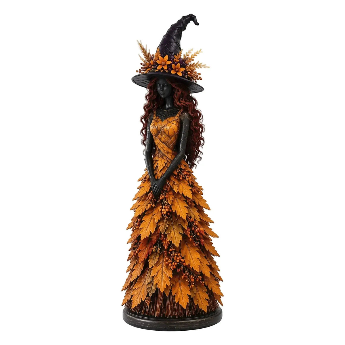 Witch Figurine | 15CM Resin | Halloween Decor | Berry Staff