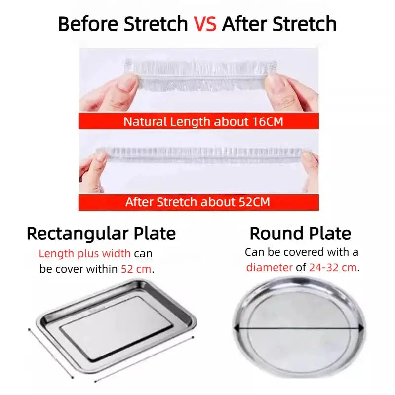 Reusable Food Wrap Covers | Diameter 34-80 cm | Material PE | Sizes 34-80 cm
