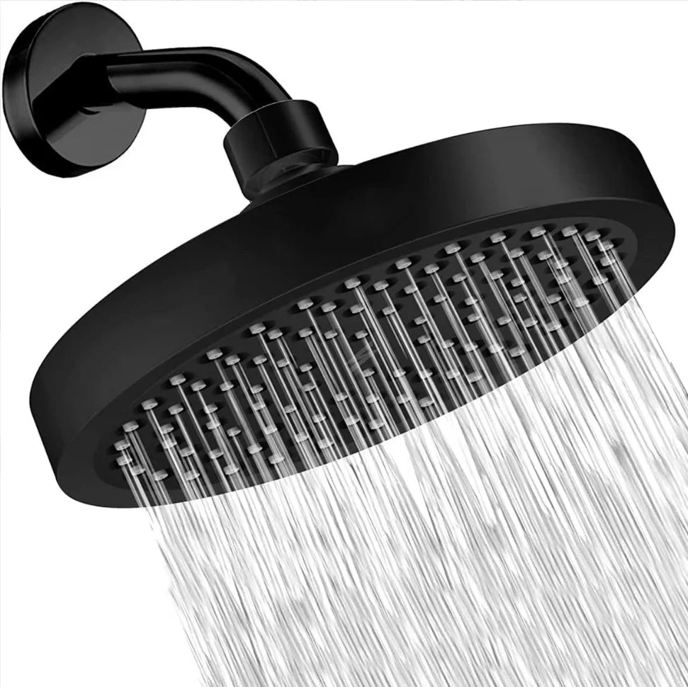 Shower Set | 6 Inch Round Shower Head | Electroplated Finish | Rod Included