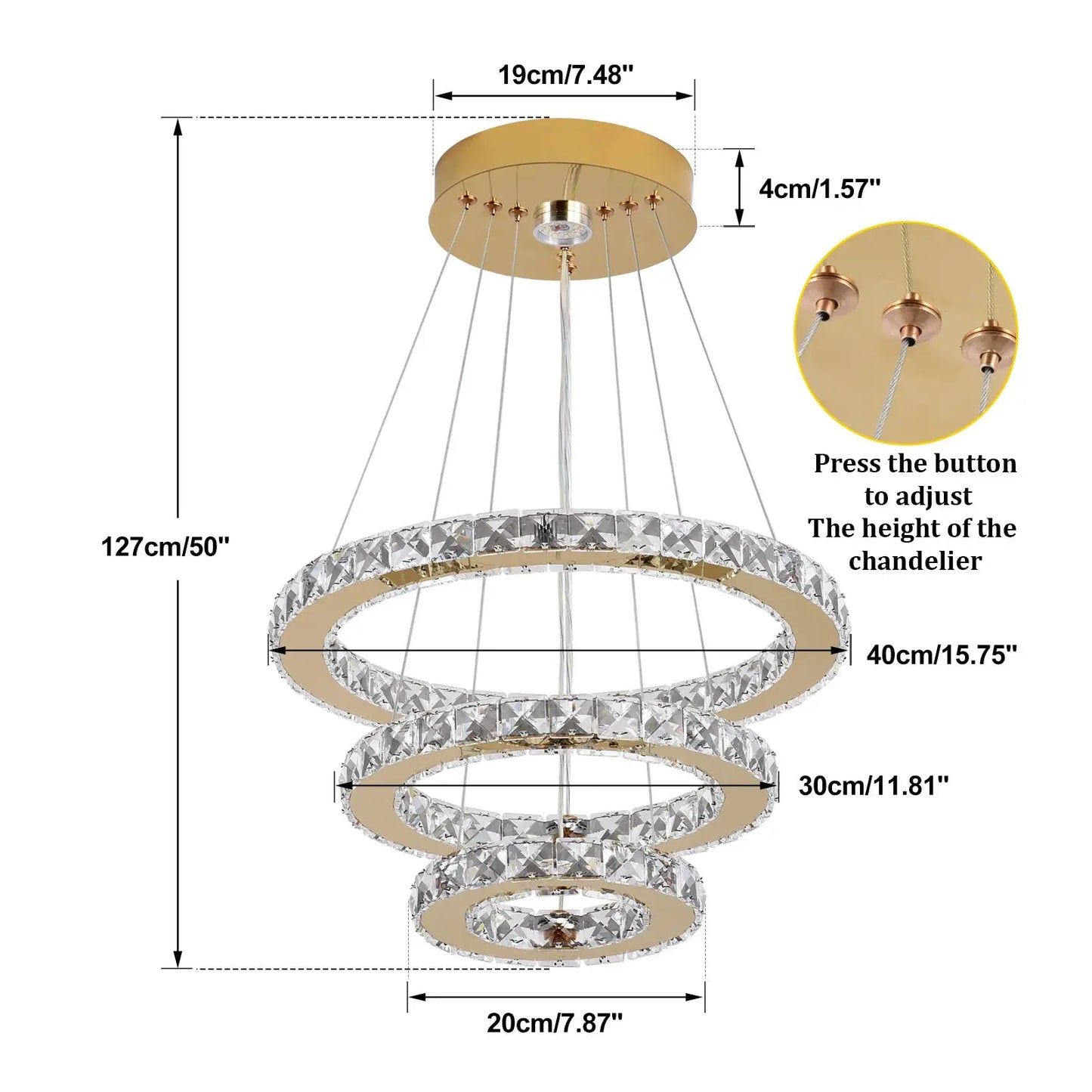 French luxury crystal chandeliers Hall living room Led ceiling lamp pendant ceiling light Room Kitchen Dining table decoration from PriceLows™