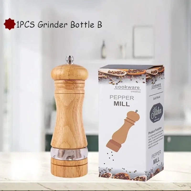 Pepper Grinder | 6-Inch Body | Adjustable Ceramic Mills | Salt Pepper Set