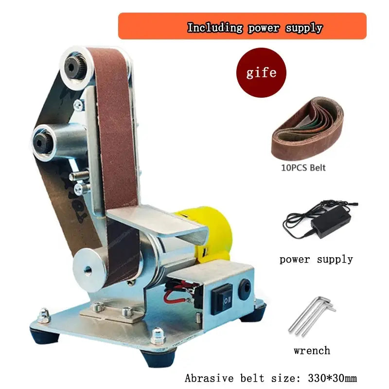 110V/220V Desktop Vertical Mini Electric Abrasive Belt Sandpaper Polishing Machine DIY Angle Grinder Sharpening Machine from PriceLows™