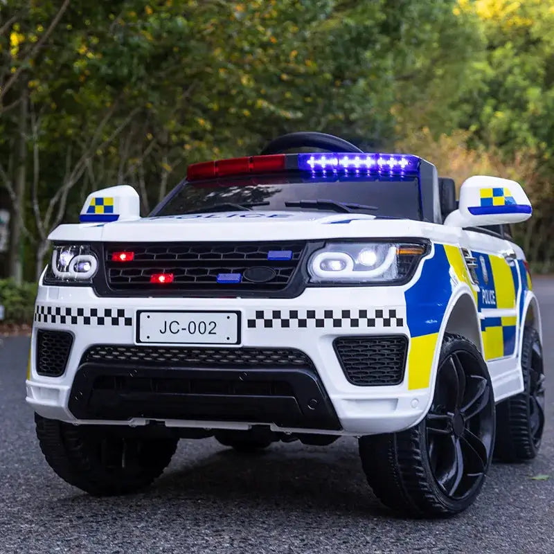 12V Load 30KG Big Size With Remote Control Children's Electric Four-wheel Rechargale Double drive Toy Battery Police Music Car from PriceLows™