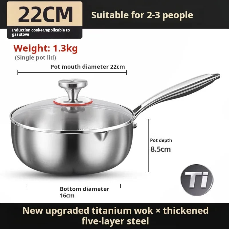 Milk Pot | Pure Titanium | Induction Compatible | Small