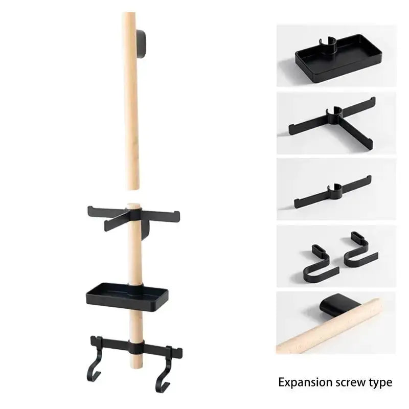 Bicycle Wall Storage 1 Set Beech Wood Mounted Gear Rack Helmet Holder for Cyclists Home and Apartment from PriceLows™