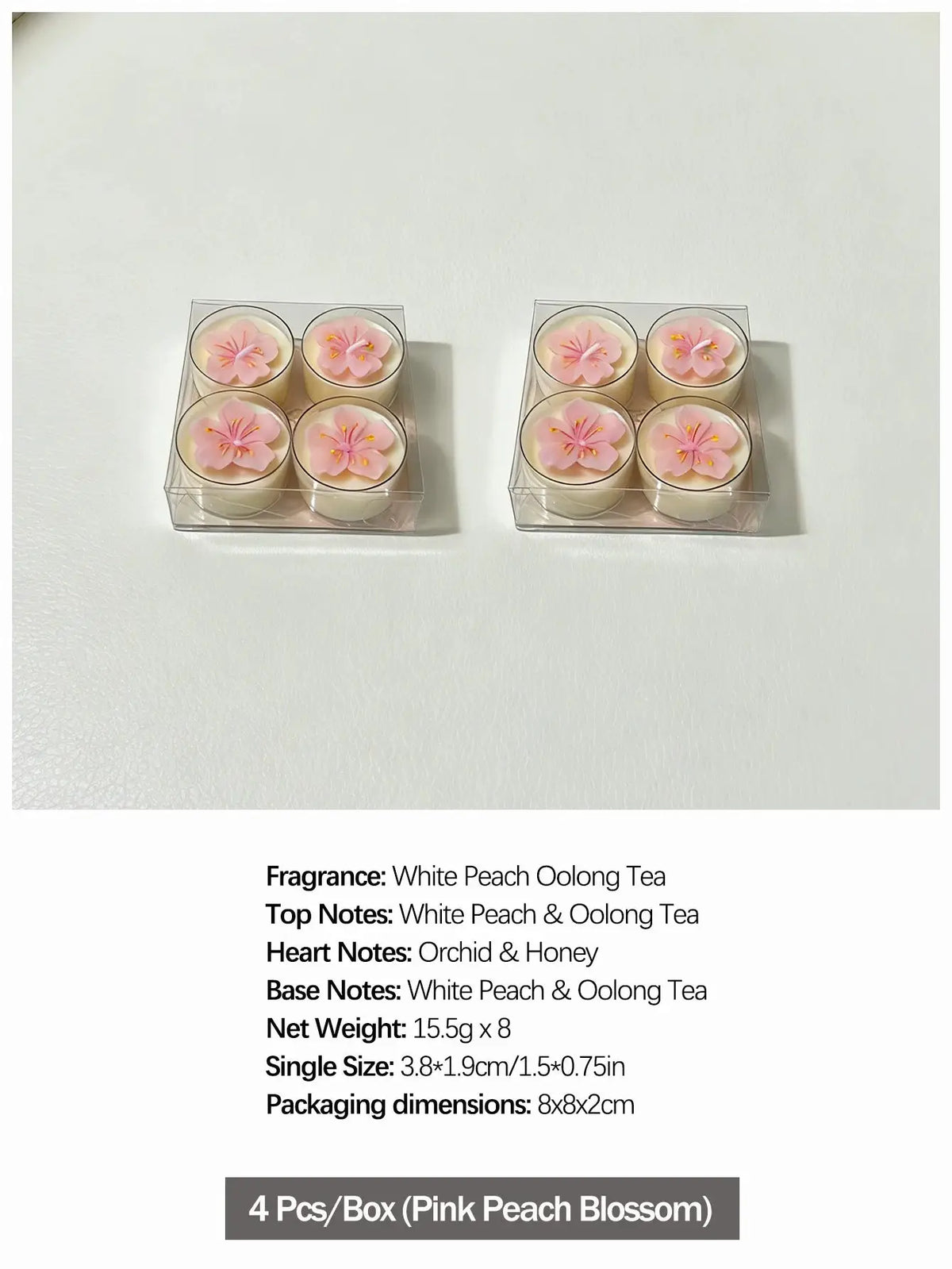 Scented Soy Wax Candles | Pink Peach Blossom 4-Pack | PriceLows™