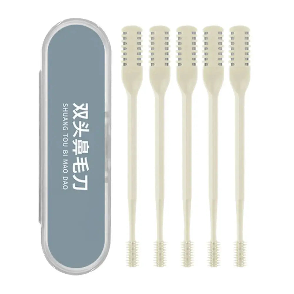 5Pcs Double Head Nose Hair Trimmer Washable 360° Rotating Hair Removal Tool with Box Safe Nose Hair Clippers Personal Grooming from PriceLows™