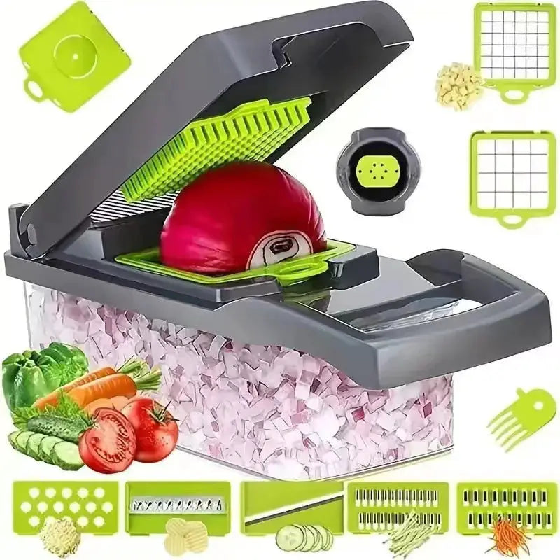 Vegetable Cutter | 16 In 1 Multifunction | Stainless Steel Blades | 1 Set