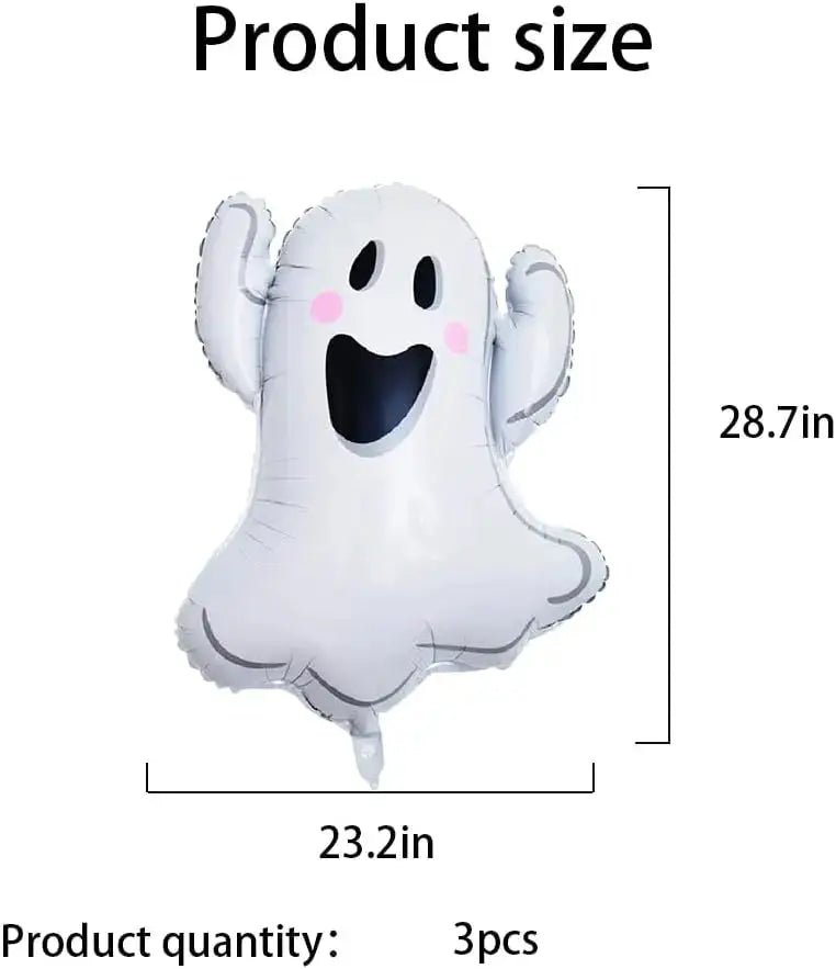 White Ghost Balloons | Horror Party Theme | Arch Kit | Round Shape