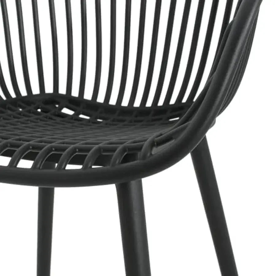Christopher Knight Home Modern Accent Chair Black Outdoor Patio Chairs Set of 2 Lounge Chairs for Balcony or Garden Weave Desig from PriceLows™