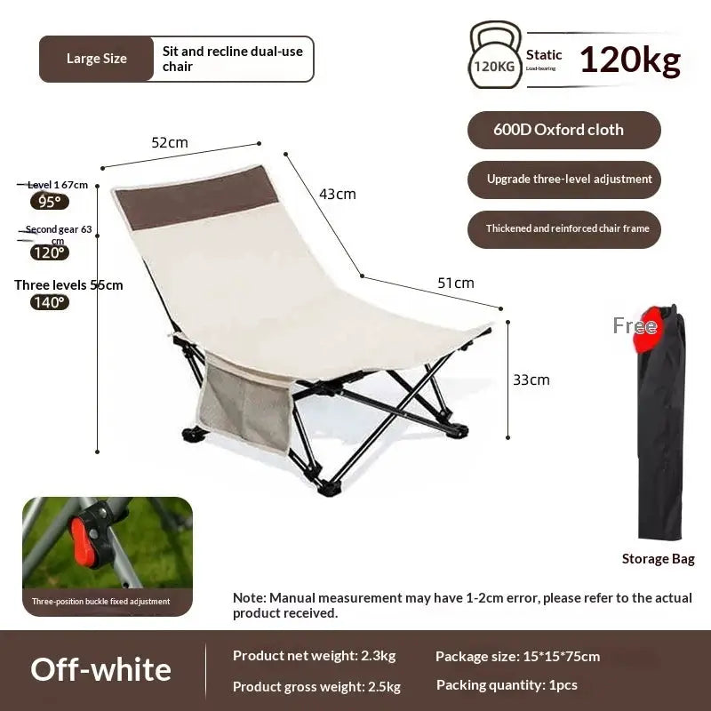 Portable Folding Moon Chair Camping Beach Fishing Recliner Lounge Chair Lightweight Foldable Seat Patio Garden Camping Furniture from PriceLows™