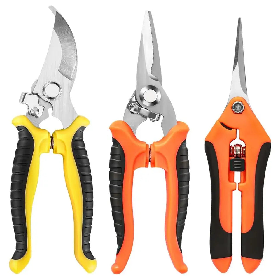 3PCS Gardening Scissors Set Ergonomic non-slip handles Safety lock pruning shears Beginner gardening set Can cut roses and more! from PriceLows™