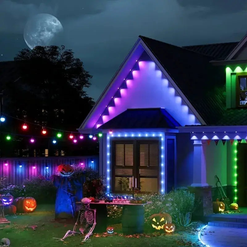 MIMIRGB 300FT 180LED Permanent Outdoor Light Smart RGBIC Side House Light 72 Scene Modes Outdoor Lighting for Party Garden Patio from PriceLows™