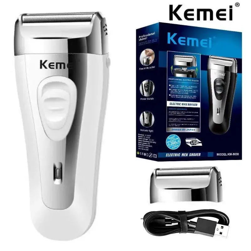Foil Shaver For Men | USB Rechargeable | Stainless Steel Blade | KM-9038