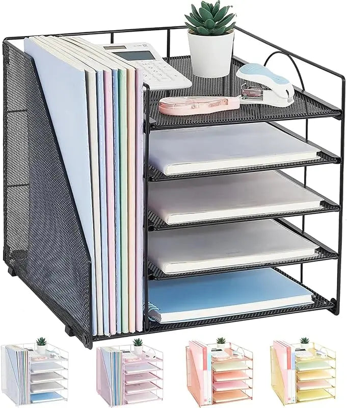 Desk Organizer | 5-Tier Paper Letter Tray Organizer | File Holder