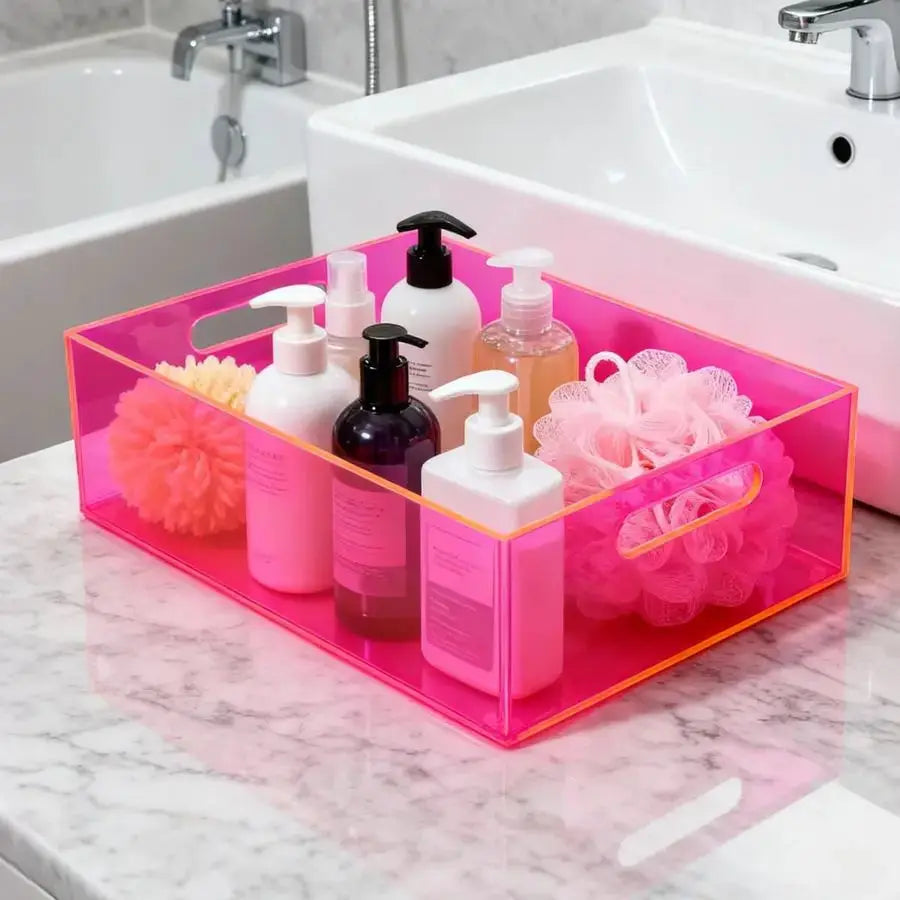 Storage Bin Acrylic Pantry Storage Container with Handles Kitchen Organizer Bin for Cabinet Cupboard Organization, Heavy Duty, 1 from PriceLows™