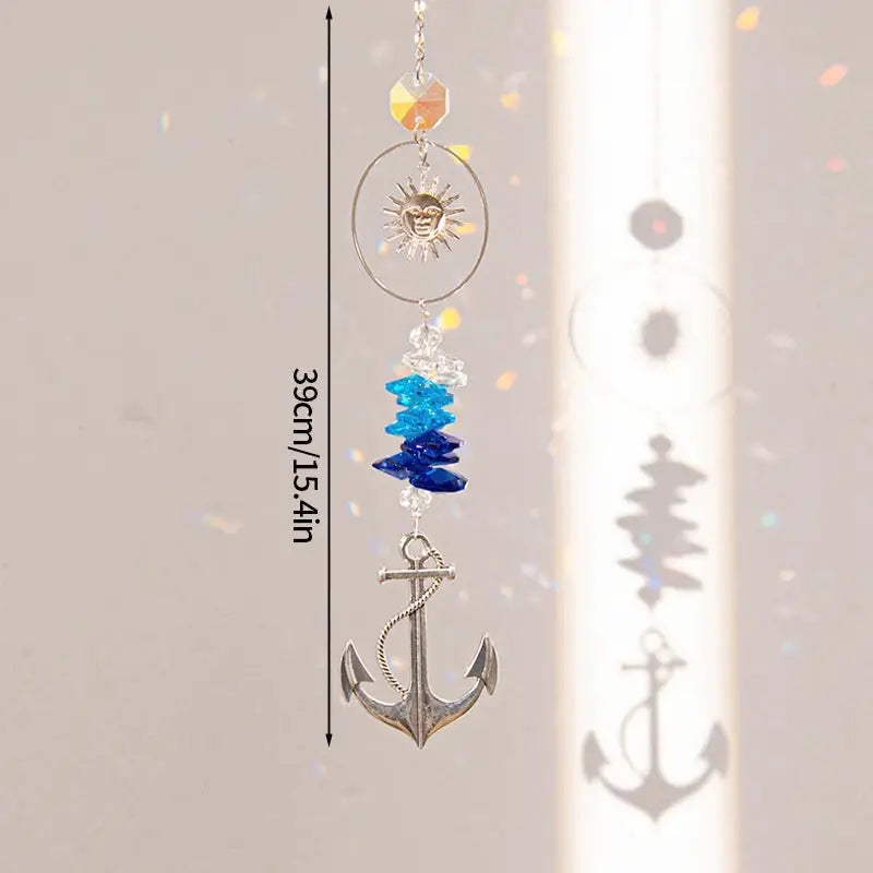 Crystal Suncatcher Moon Star Rainbow Sun Catcher Wind Chime Pendant Sun Catcher Pendants Outdoor Garden Yard Hanging Decor from PriceLows™