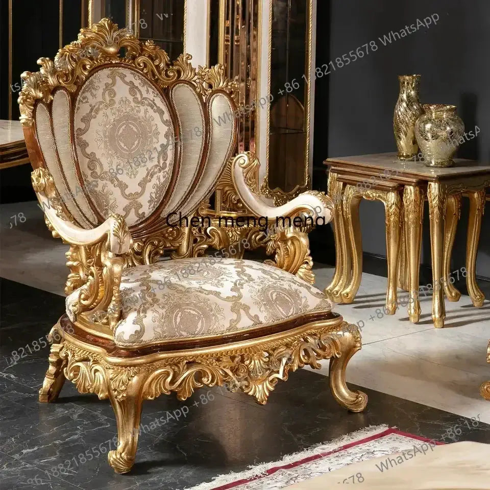 M138Turkey Middle East Luxury Antique Royal Hand Carved Sofa Set Living Room Furniture Set from PriceLows™