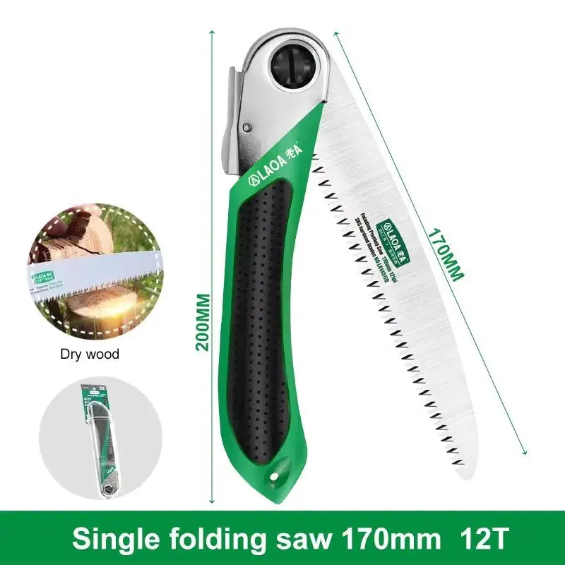 LAOA Sk5 Steel Pruning Saw | Ratchet Action | 14-25cm Blade