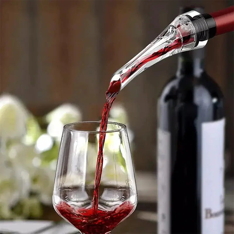 LMETJMA Wine Aerator Pourer Spout 2-in-1 Attaches to Any Wine Bottle for Improved Flavor Red Wine Decanter with Aerator JT73 from PriceLows™