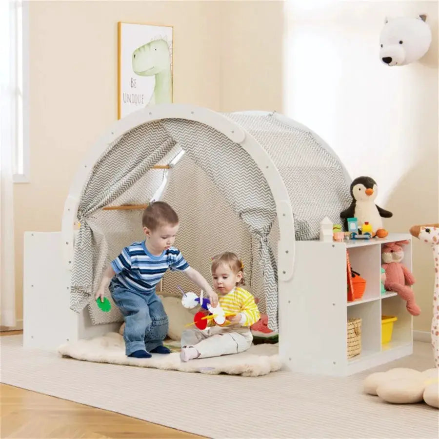 Versatile Playhouse with 8 Cubbies and 2 Countertops for Indoor Outdoor Use Durable Plastic Construction in Bright Blue Easy As from PriceLows™