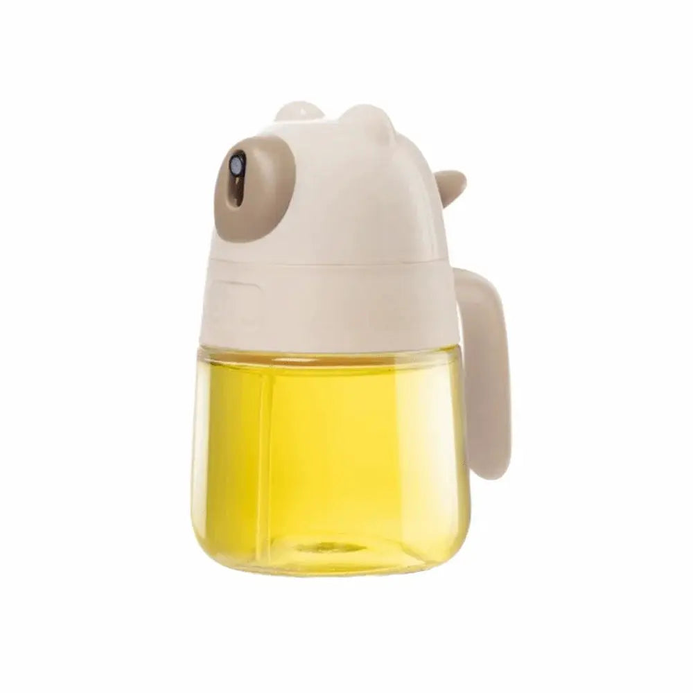 Glass Oil Sprayer Bottle | 300ml Capacity | Refillable | White Yellow