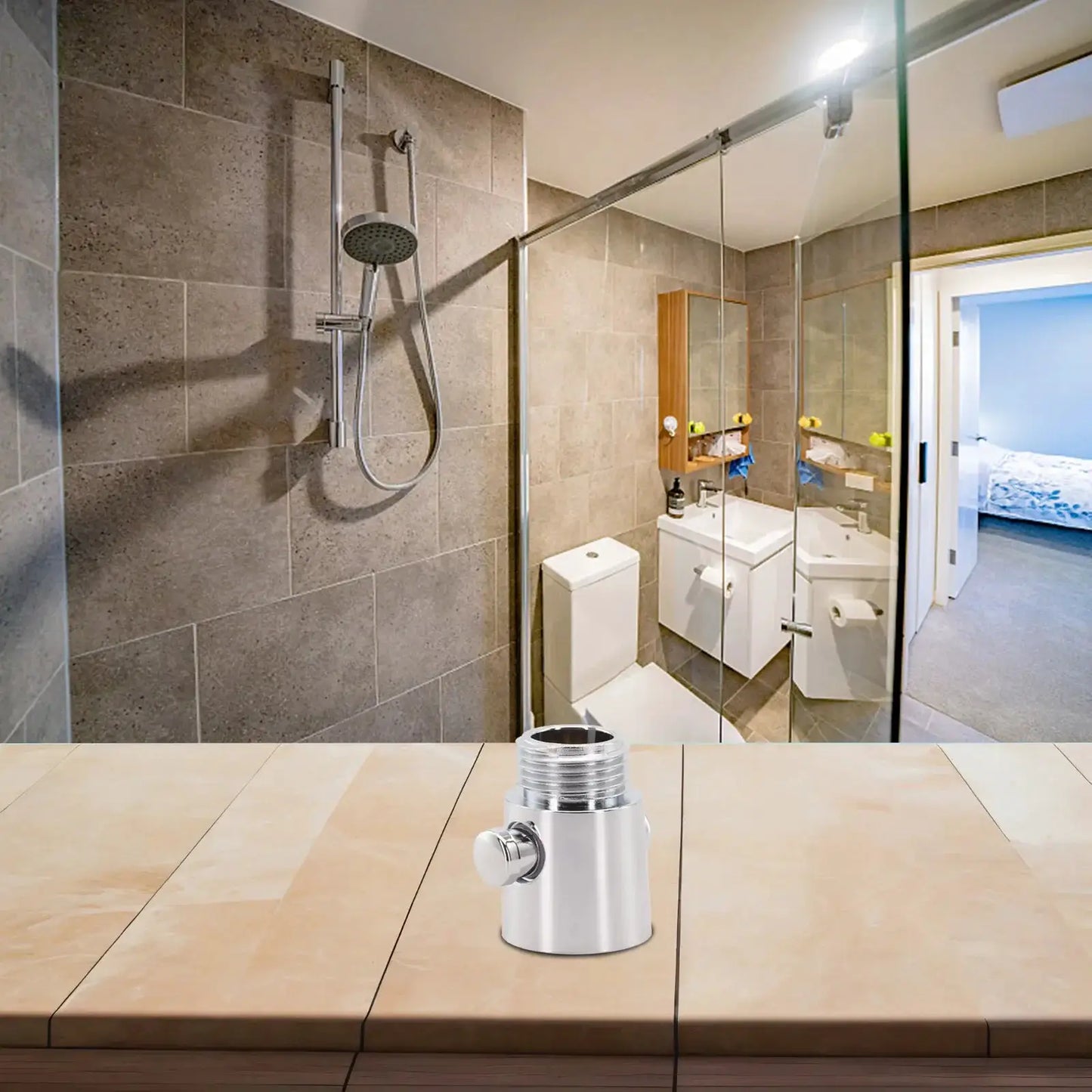 Shower Head Stop Valve | One Button Pause | Water Controller | Universal Fit from PriceLows™