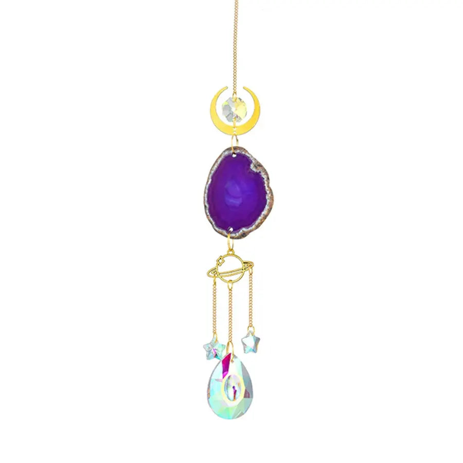 1pc Agate Sun Catcher Wind Chime Pendant Indoor and Outdoor Decoration Wind Chime Rainbow Maker Garden Home Decor Gift from PriceLows™
