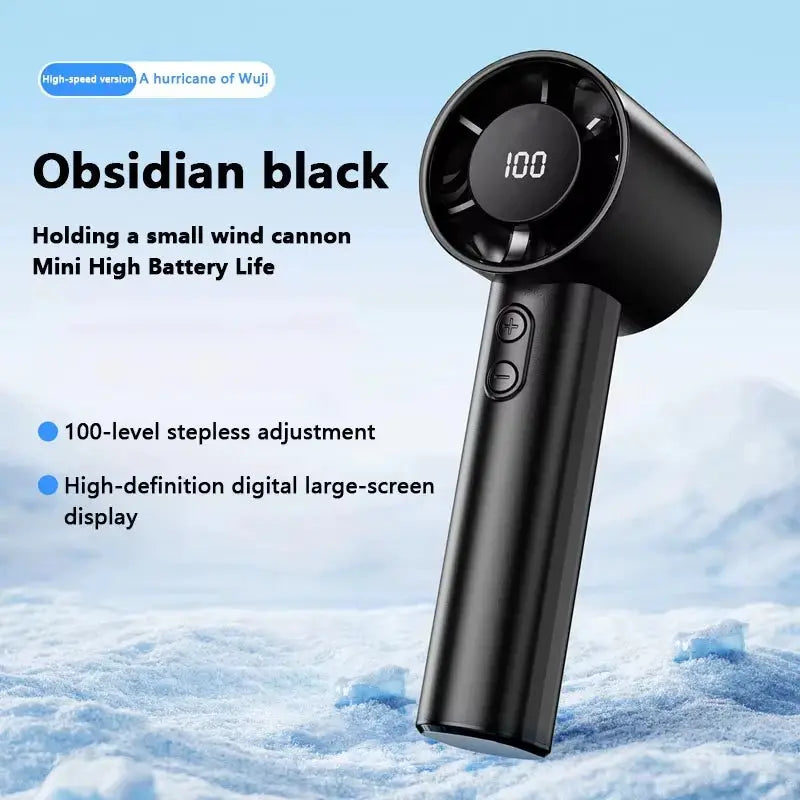 Lenovo 100 levels Handheld Eletric Turbo Fan Portable USB Fold Neck Fan Fast Cooling Semiconductor Tech Outdoor Camping Office from PriceLows™