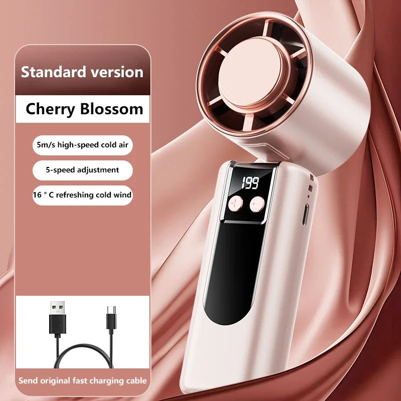 Lenovo Portable Fan | Usb Charging | Digital Display | Handheld