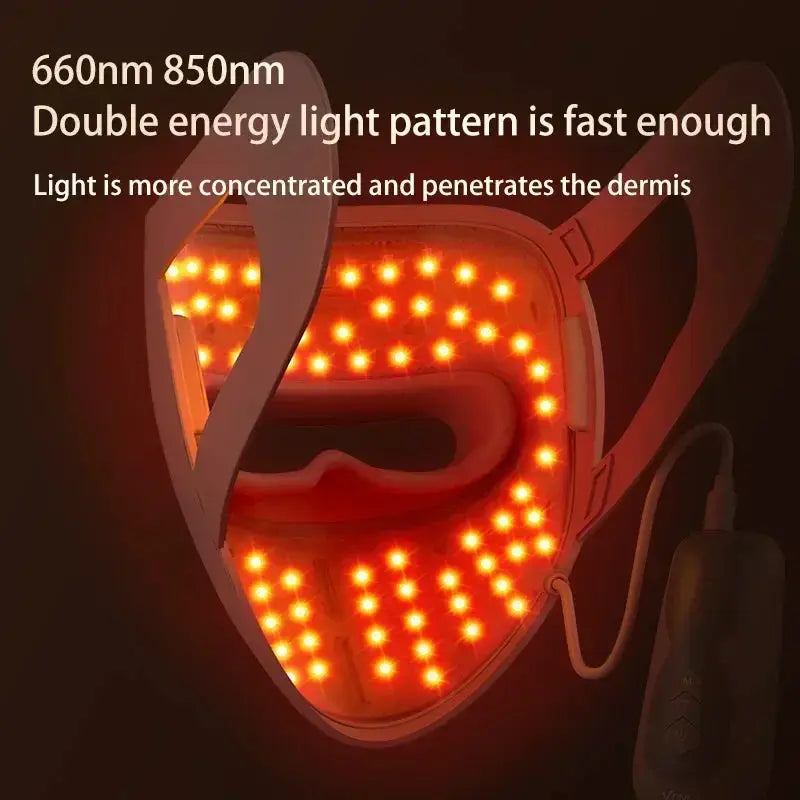320 LED Beads Facial Photon Beauty Mask 4D Silicone Red Light Photon Skin Rejuvenation Anti Wrinkle Anti Acne Facial Beauty care from PriceLows™