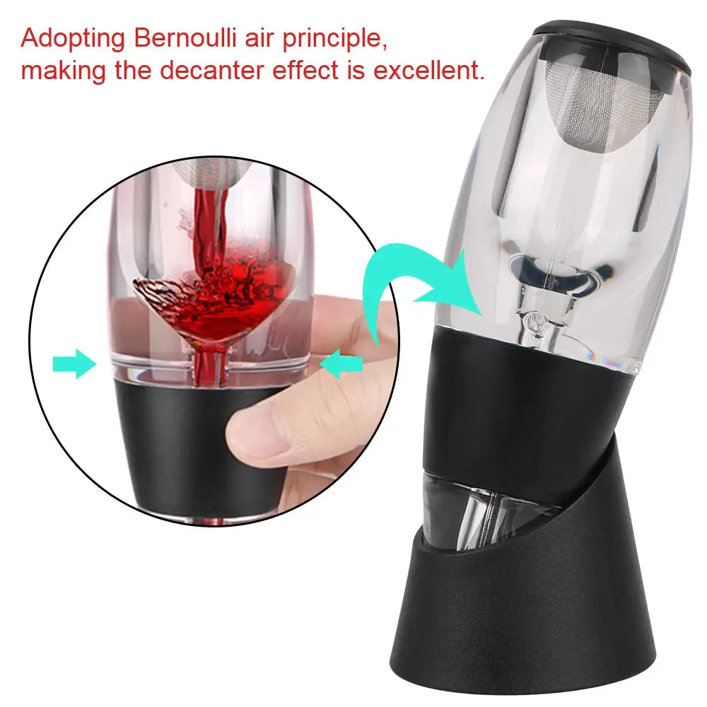 Red Wine Whisky Aerator Dispenser Professional Wine Decanter Pourer With Filter and Base Quick Sobering For Bar Party Kitchen from PriceLows™