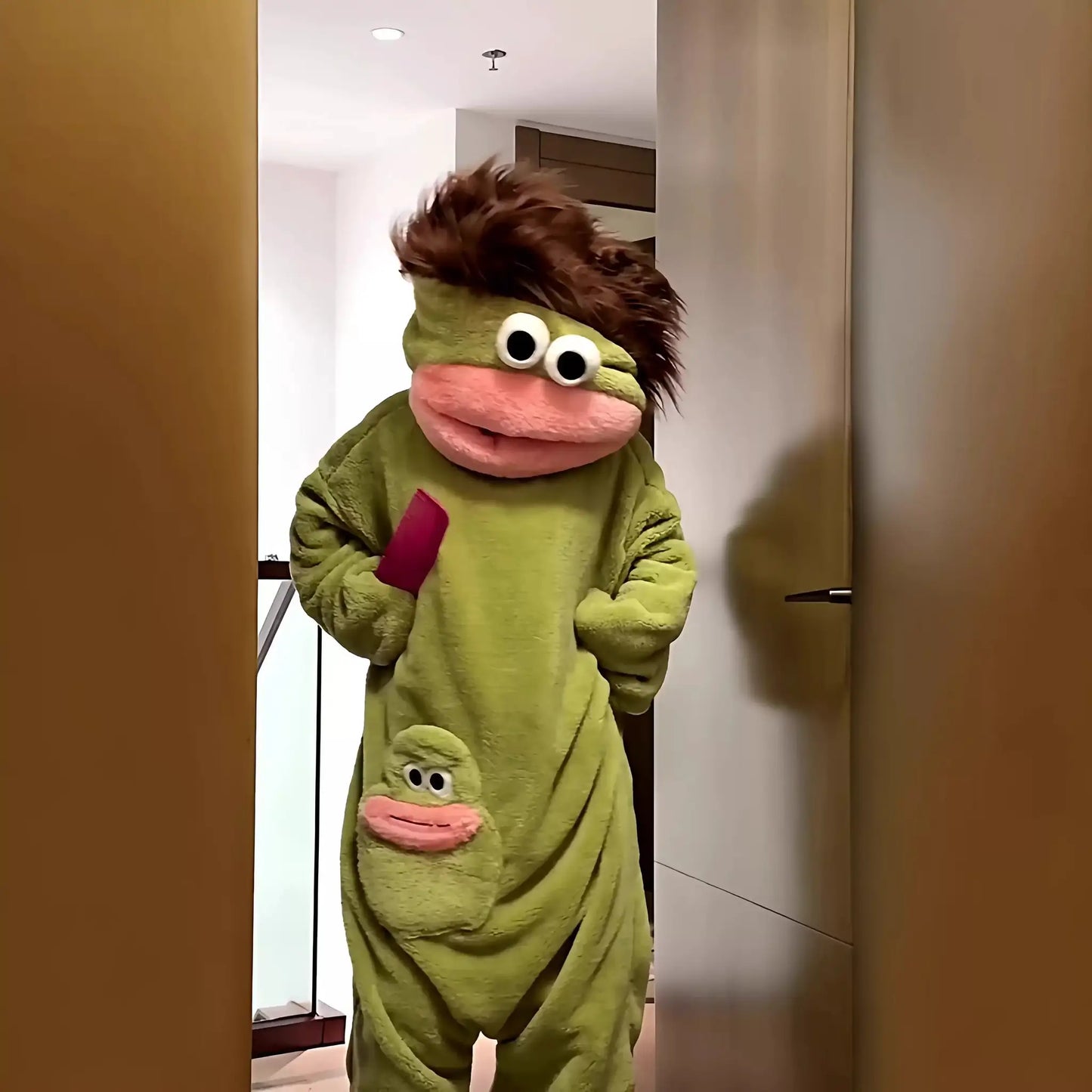 Hot Big Mouth Monster Cute Funny Onesie Pajamas Thickened Coral Fleece Homewear For Couples Men Women Autumn Cartoon Pajamas from PriceLows™