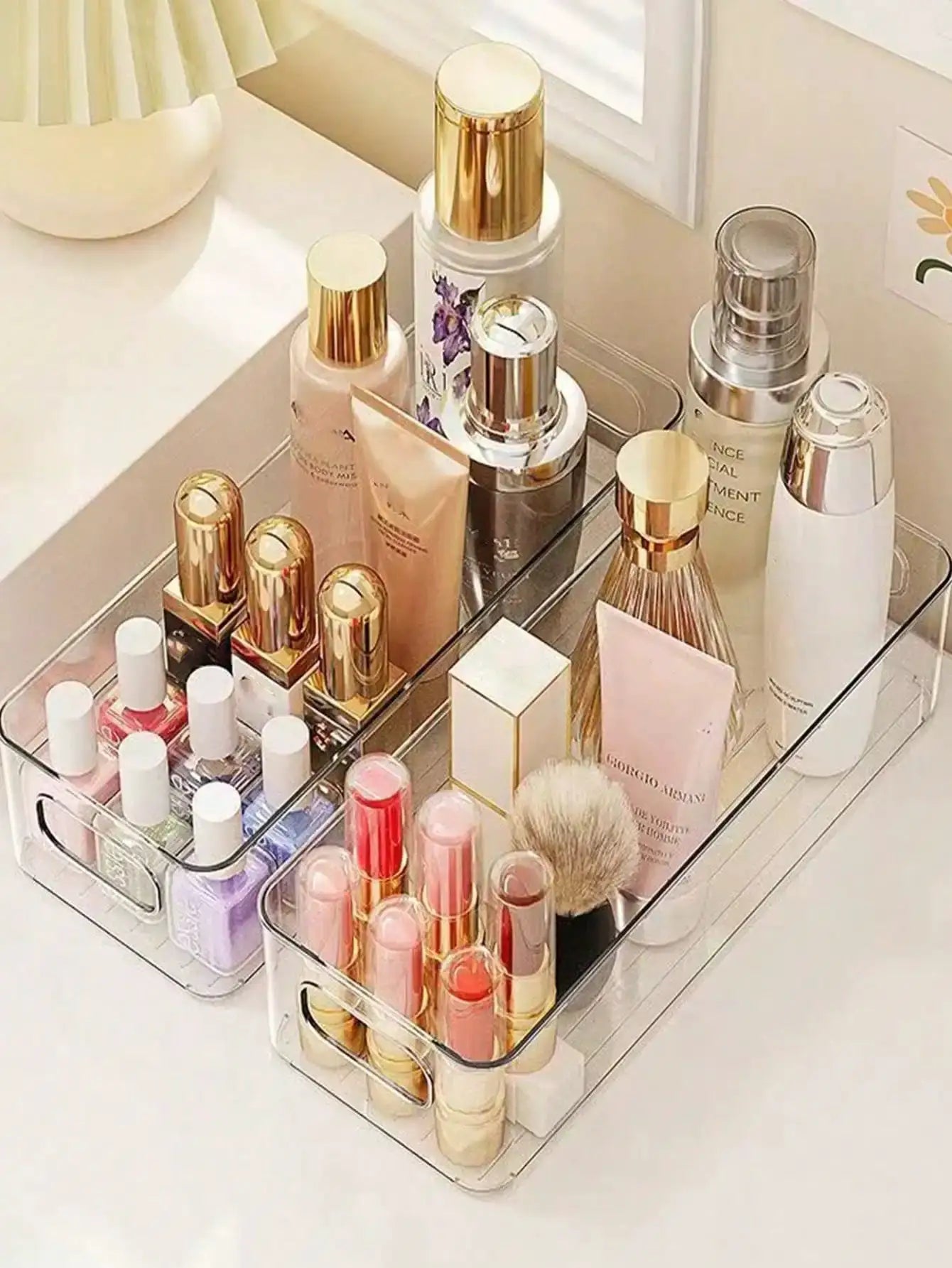 7pcs Transparent Desktop Storage Box Home Underwear Bra Socks Cosmetic Phone Case Refrigerator Drawer Organizer, Clear Acrylic Container Set For Bedroom Closet Bathroom Kitchen Organization, Stackable Multipurpose Storage Sol from PriceLows™
