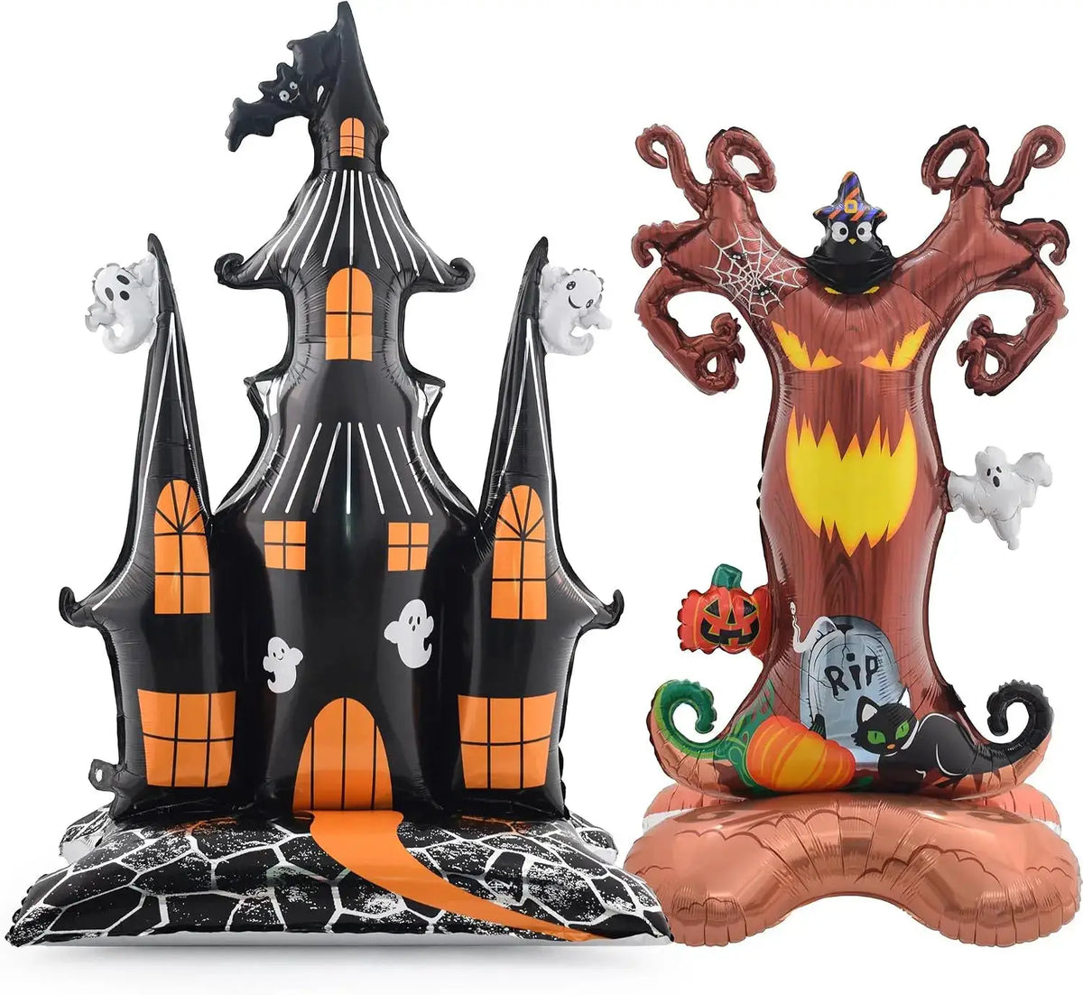 Halloween Pumpkin Balloons | Set Of 4 | Jack O Lantern | 1.6 To 3.3 Ft
