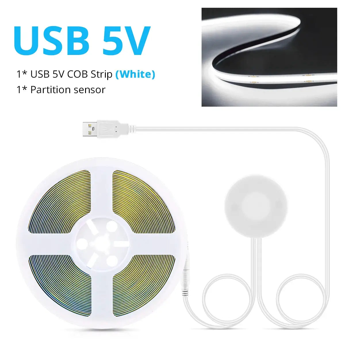 LED Strip Light | 320 LEDs/m | Dimmable Touch Sensor 5V | 1m 2m 3m 4m 5m from PriceLows™
