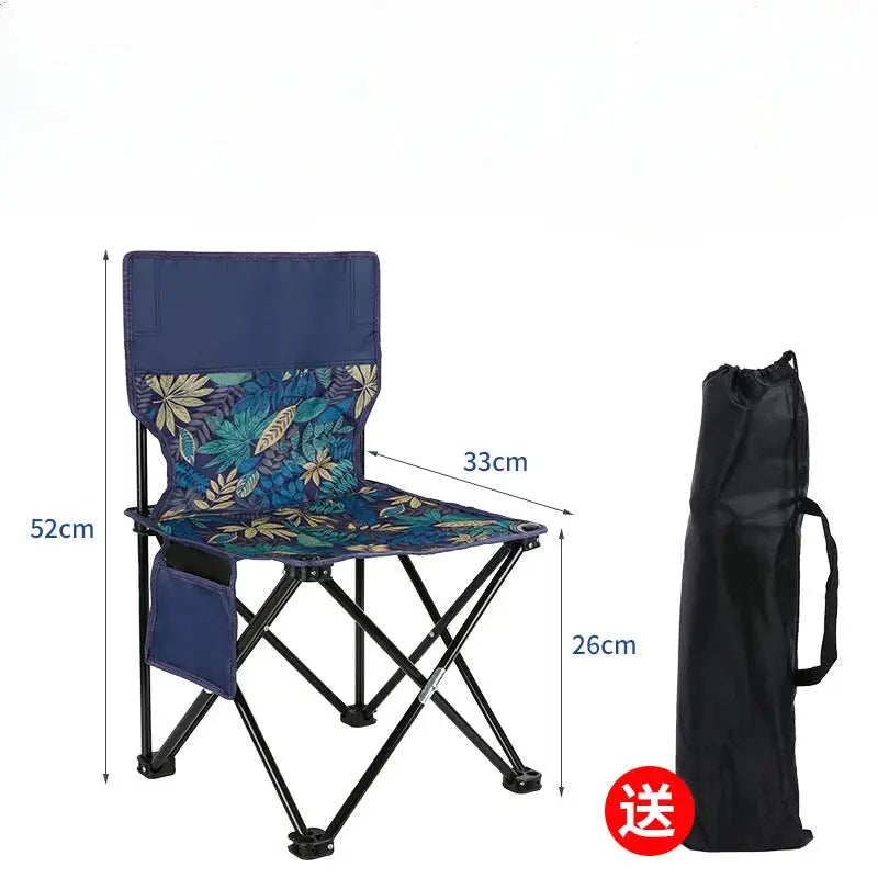 Outdoor Portable Folding Chair With Storage Bag Foldable Car Outdoor Chair Lightweight Bearing Strong Ride Comfort Camping Gear from PriceLows™