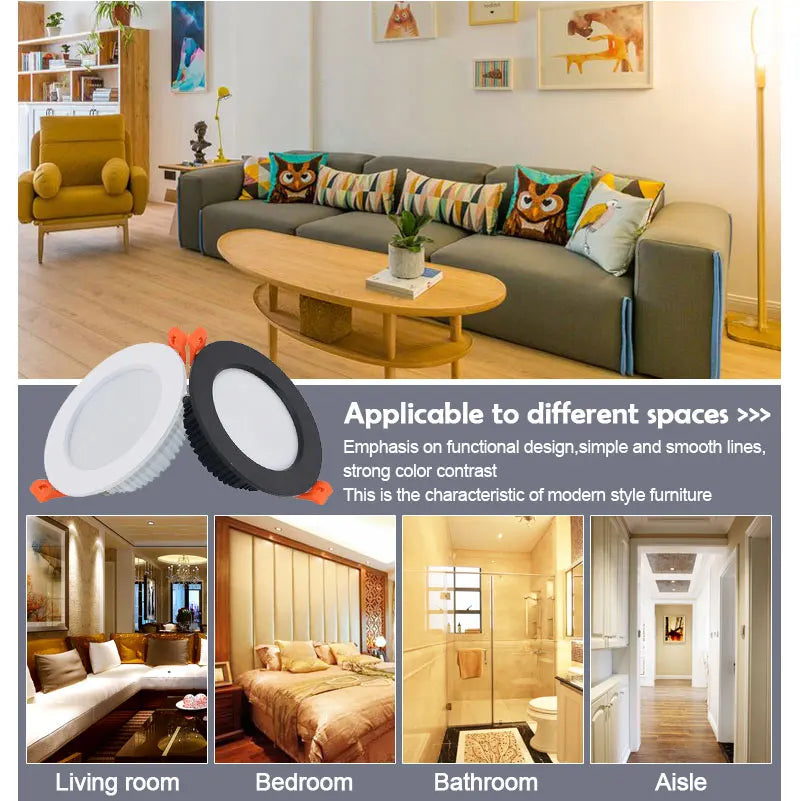 LED Waterproof Downlight | IP65 | Voltage 220V And 12V | 7W 9W 12W 15W