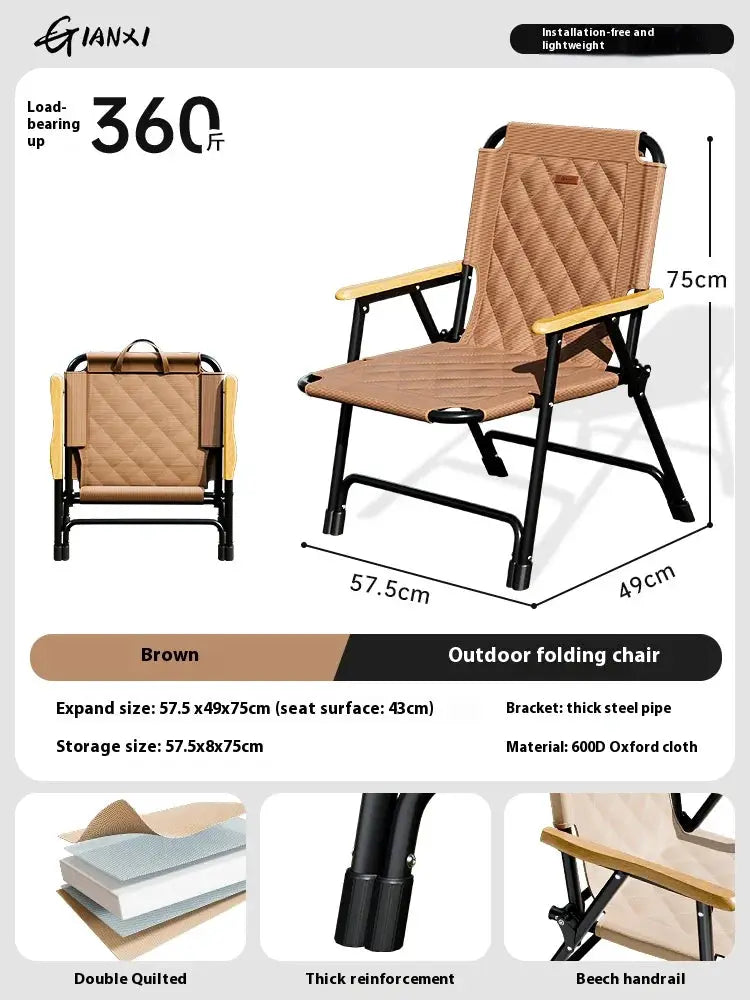 Gianxi Outdoor Foldable Chair Portable Kemet Chair Picnic Table And Chair Beach Chair Ultra Light Camping Chair Chair Beach from PriceLows™