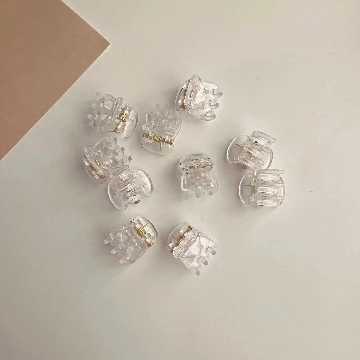 Small Hair Claw Clips | Mini Size | Black And Clear Plastic