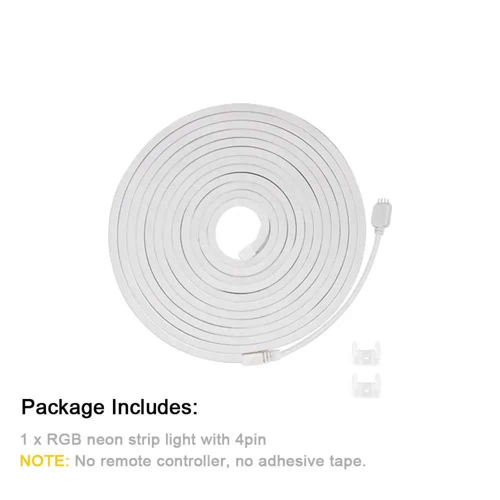 5V RGB Led Neon Strip Rope Light 24key Remote Control USB Kit with Adhesive Flexible Tape 1m 2m 5m 3535 108LED/m Home Decoration from PriceLows™